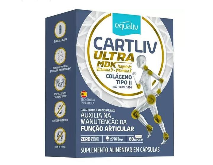 Imagem de Cartliv Ultra MDK Colageno Tipo 2 Equaliv 60 Cápsulas