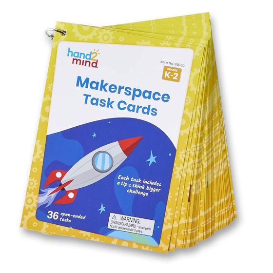 Imagem de Cartões de aprendizagem STEM hand2mind Makerspace Task Kids Grade K-2