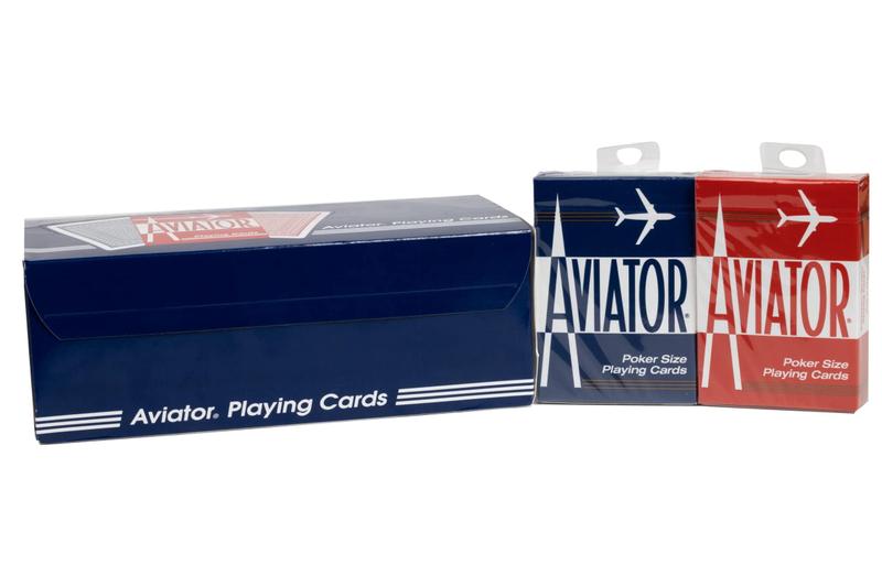 Imagem de Cartões de baralho Aviator Standard Index 12 Pack Red