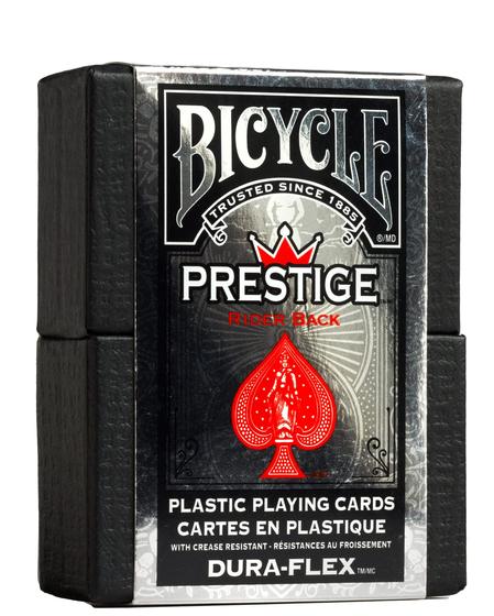 Imagem de Cartões de Baralho Bicycle Prestige - Impermeáveis, Plástico, Vermelho e Azul