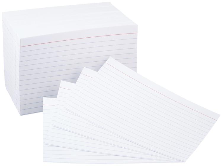 Imagem de Cartões de Notas Index Amazon Basics - 500 Unidades (5 Pacotes) - 4x6 Polegadas - Brancos
