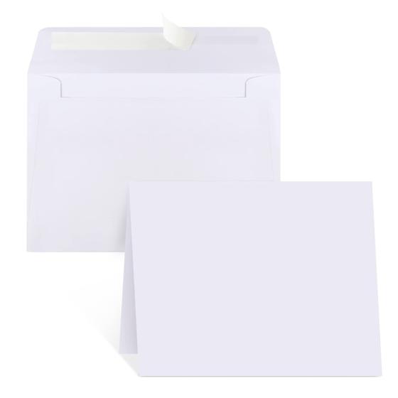 Imagem de Cartões e Envelopes 4x6 Brancos Joyberg - Pacote com 30