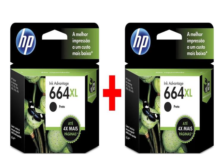 Cartucho 664xl kit com 2 pretos para 2136 2676 3776 5076 5276 Menor preço em Cartucho 664xl kit com 2 pretos para 2136 2676 3776 5076 5276