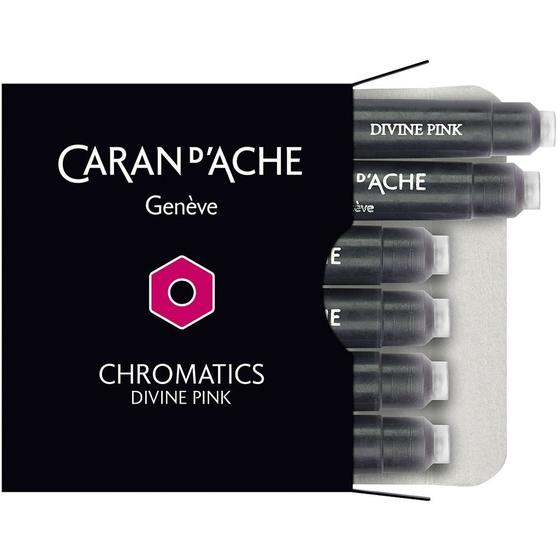 Imagem de Cartucho Caneta Tinteiro com 6 unidades Chromatics Pink Divine Caran D'Ache 8021.080