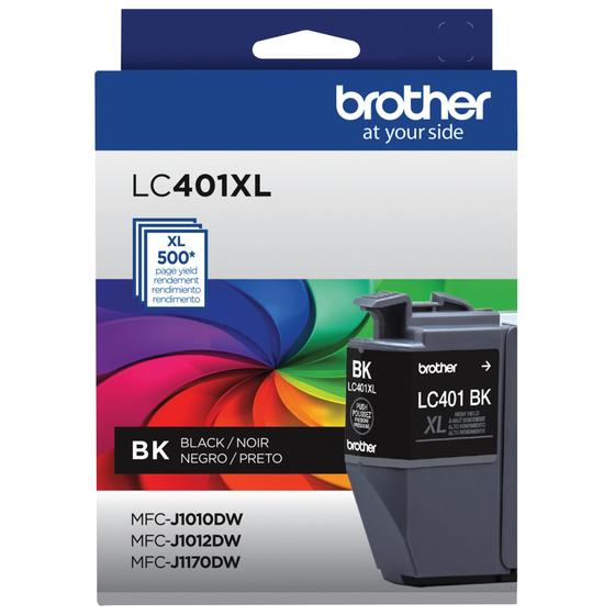 Imagem de Cartucho de tinta Brother Genuine LC401XLBK de alto rendimento preto