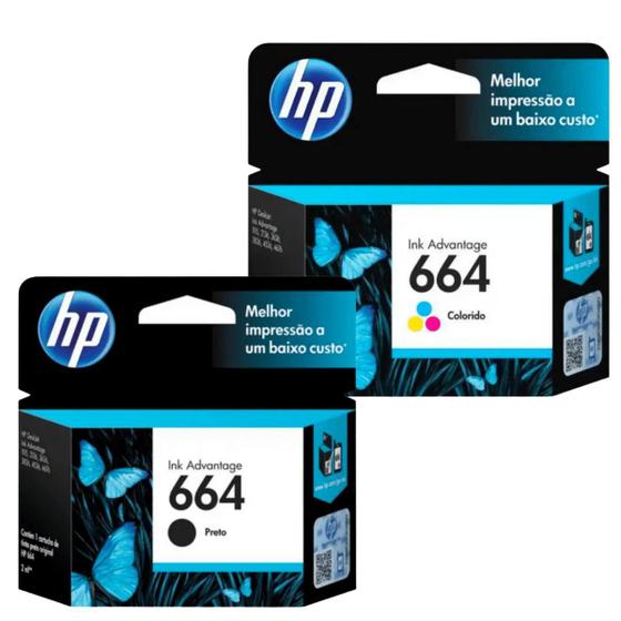 Imagem de Cartucho de Tinta Hp 664 Preto e Colorido Advantage Original