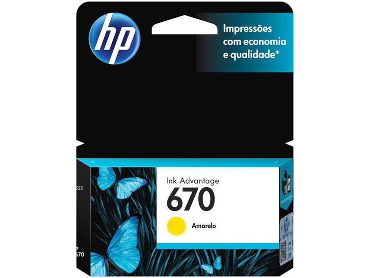 Cartucho de Tinta HP 670 Amarelo Menor preço em Cartucho de Tinta HP 670 Amarelo