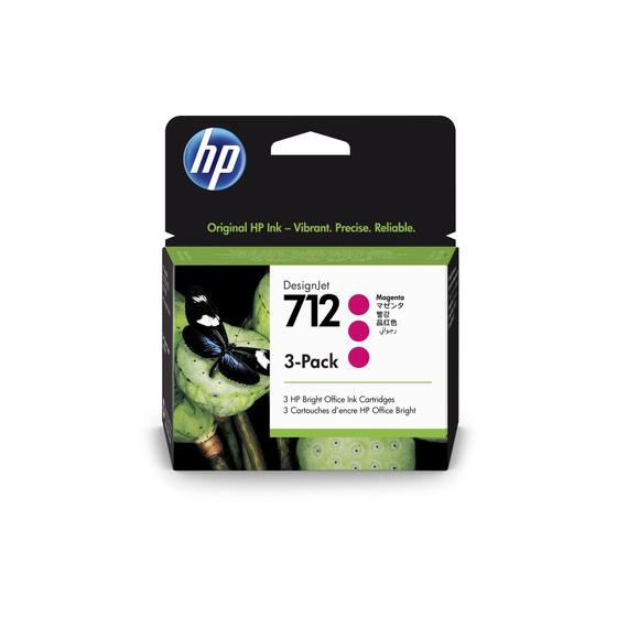 Imagem de Cartucho de Tinta HP 712 Magenta PLUK 29ML (3 UNID) 3ED78A