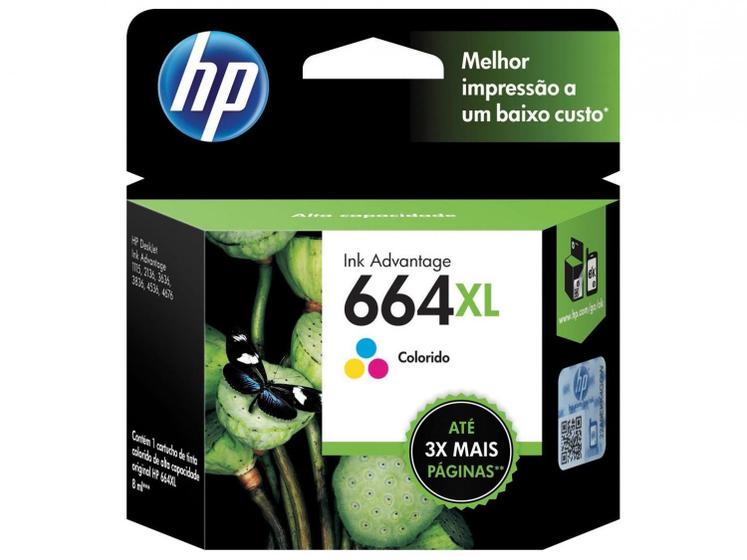 Cartucho de Tinta HP Colorido 664 XL Original Menor preço em Cartucho de Tinta HP Colorido 664 XL Original