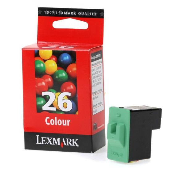 Imagem de Cartucho de tinta lexmark 26 colorido 10n1190/10n0026 lexmark