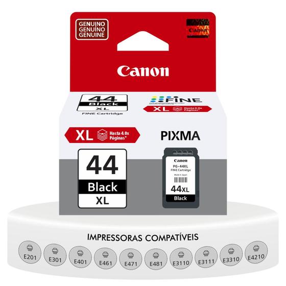 Imagem de Cartucho De Tinta Original Canon Pg-44xl Compatível E201 E301 E3110 E3111 E3310 E401 E461 E471 E481 E4210
