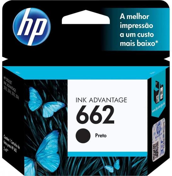 Cartucho de tinta original hp 662 preto ref cz103ab hp Menor preço em Cartucho de tinta original hp 662 preto ref cz103ab hp