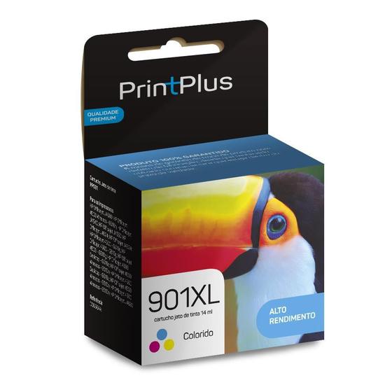 Cartucho de Tinta Renew 901xl Color Cc656a - Print Plus - Pp091 Menor preço em Cartucho de Tinta Renew 901xl Color Cc656a - Print Plus - Pp091