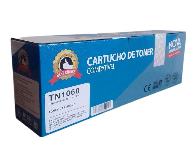 Imagem de Cartucho de toner compatível tn1060 1k preto marca best choice - 1 unidade