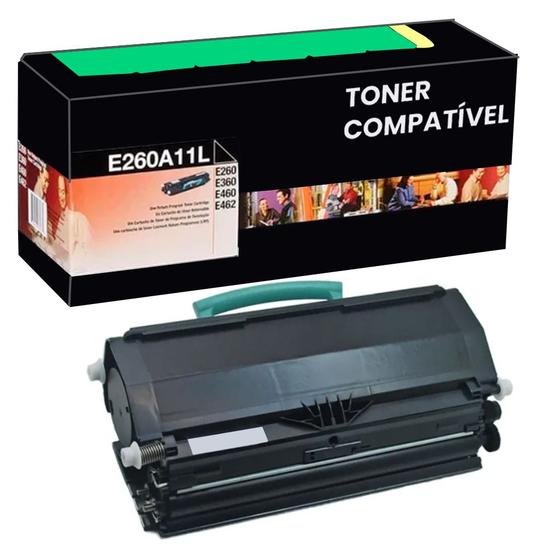 Imagem de Cartucho de toner E260 Compatível para lexmark E360DN 3.5K