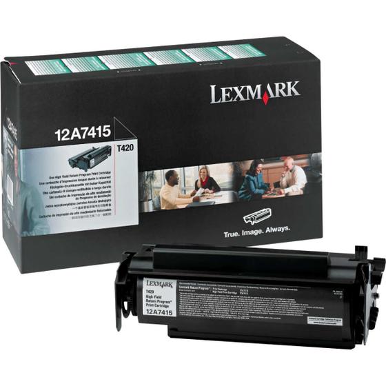 Imagem de Cartucho de Toner Orig.lexmark 12A7415 Preto T420