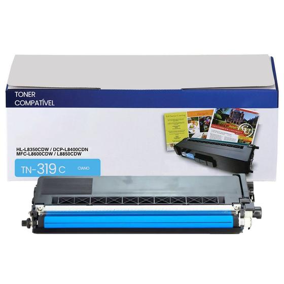 Imagem de Cartucho de Toner TN319 Ciano compatível para impressora brother HL-L8350CDW