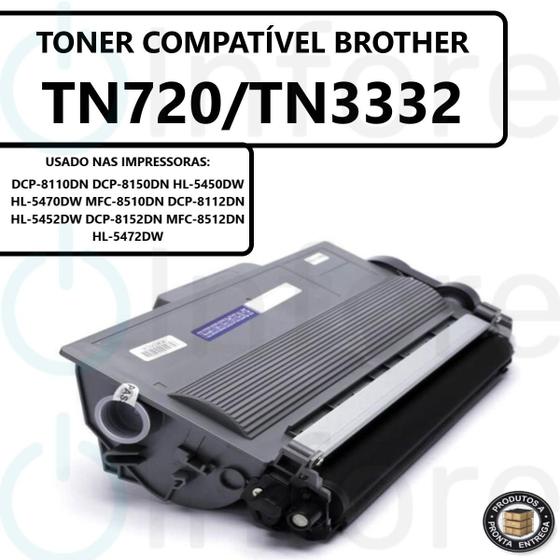 Imagem de Cartucho de Toner Tn750 Tn3332 para DCP8110DN HL-5450DW HL-5470DW MFC-8510DN DCP-8152DN Compatível