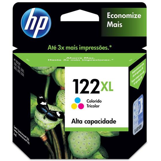 Imagem de Cartucho Genuino 122xl Color Ch564hb Deskjet D1000 1010 1050 D2000 2050 3000 3050 7,5ml