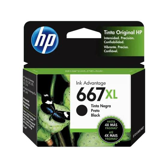 Cartucho HP 667xl preto original (3YM81AB) 2376/2774/2776 Menor preço em Cartucho HP 667xl preto original (3YM81AB) 2376/2774/2776