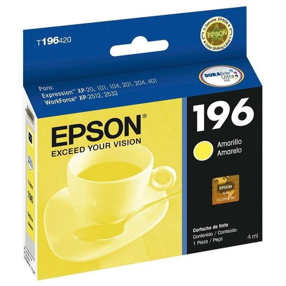 Imagem de Cartucho Original Epson 196 Amarelo