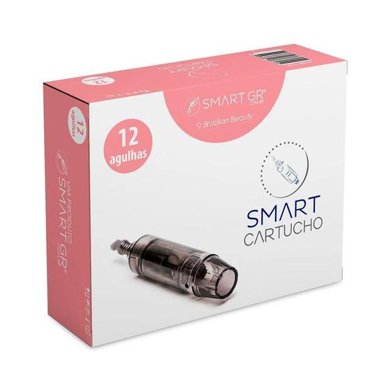 Imagem de Cartucho Smart Derma Pen Preto - Kit com 10 unidades - 12 agulhas - Smart GR