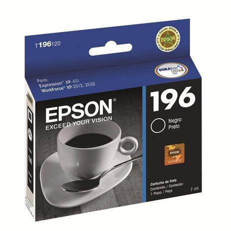 Imagem de Cartucho tinta cor epson t196120 preto xp401 wf2532 original