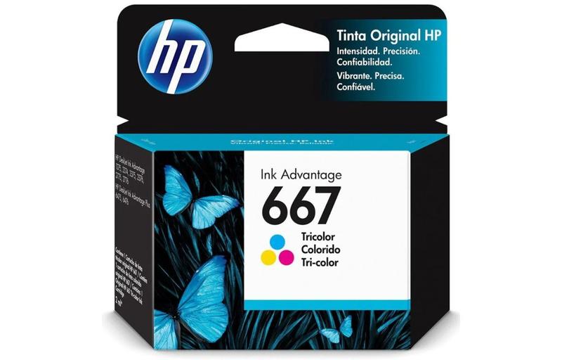 Cartucho tinta hp 667 color 6000 adv1200 2300 2700 4100 original ...
