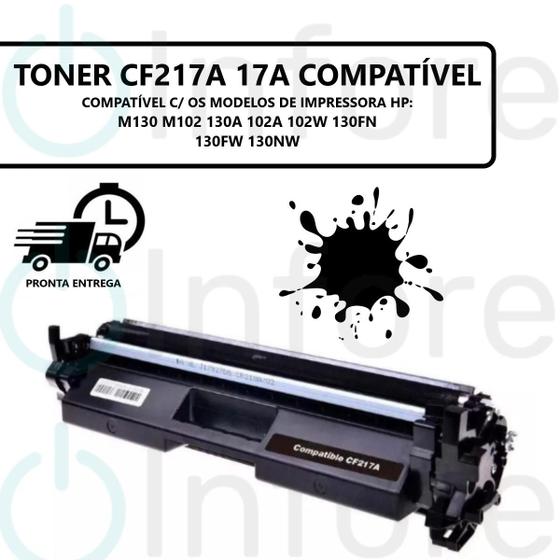 Imagem de Cartucho Toner Compatível CF217a 217a M102w M130a M130 M13 M130fw M130nw