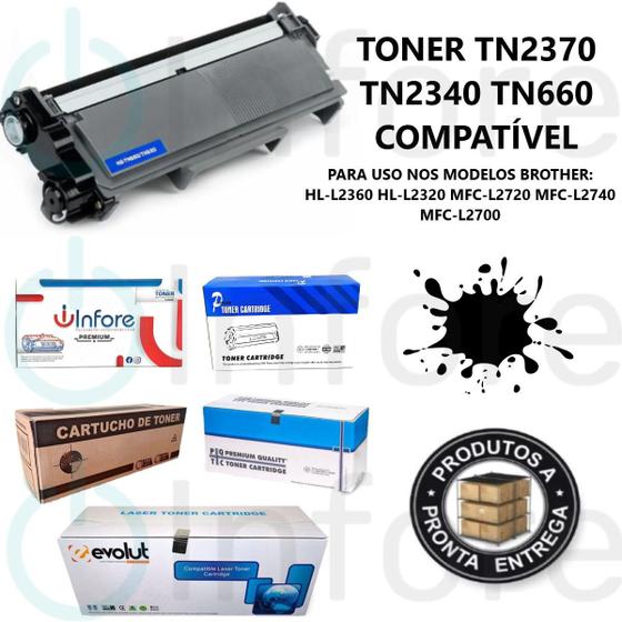 Imagem de Cartucho Toner Compatível TN2340 TN2370 TN660 Para L2320 L2520 DCP-L2540DW HLL2360DW