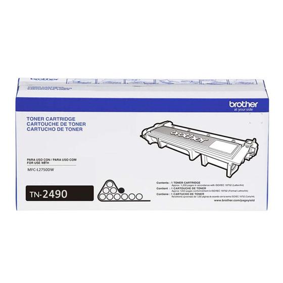 Cartucho Toner Preto Brother -tn2490br Menor preço em Cartucho Toner Preto Brother -tn2490br