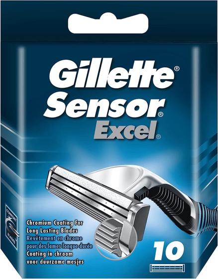 Imagem de Cartuchos de barbear Gillette Sensor Excel para homens x10