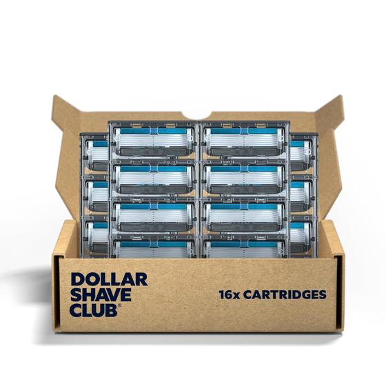 Imagem de Cartuchos de Recarga Razor Dollar Shave Club - 6 Lâminas, 16 Unidades