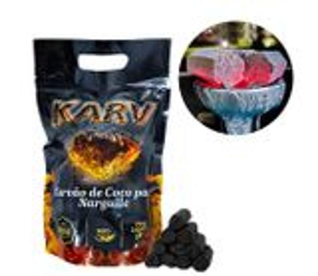 Imagem de Carvão De Coco Hexagonal Pacote 1kg Premium Karv 50 Carvões