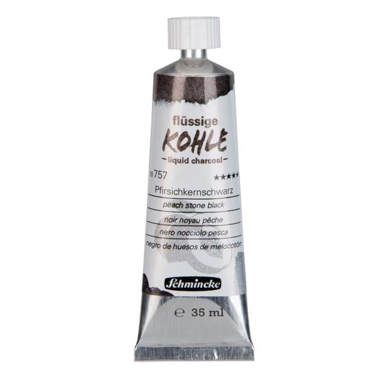 Imagem de Carvão Líquido Schmincke Kohle 35ml Peach Stone Black