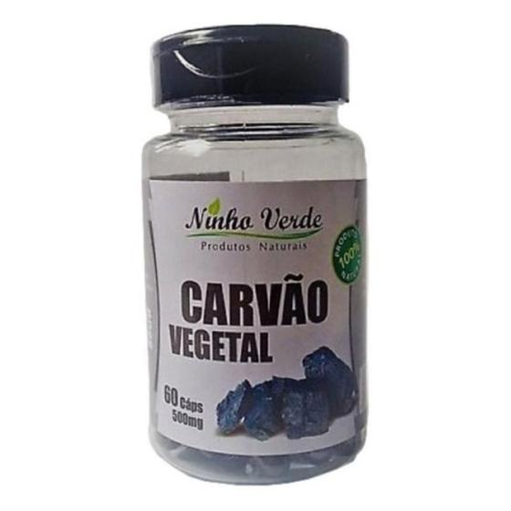 Imagem de Carvão Vegetal - 60 Capsulas - 500Mg -Ninho Verde