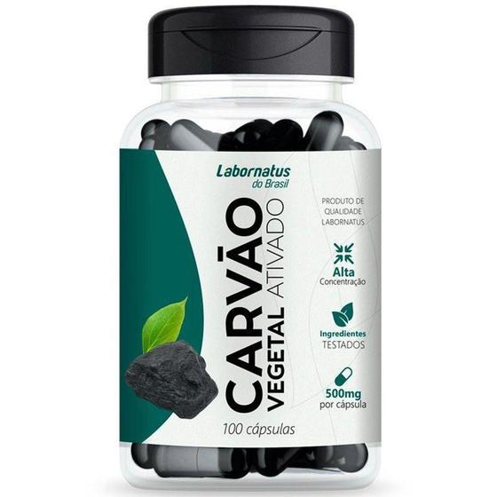 Imagem de Carvão Vegetal Ativo 100cáps. 500mg - Labornatus