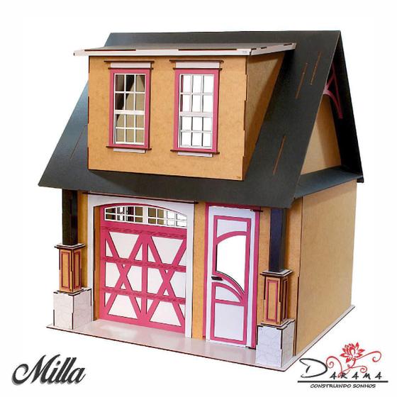 Imagem de Casa Bonecas Escala Barbie Com Garagem Milla Eco Darama