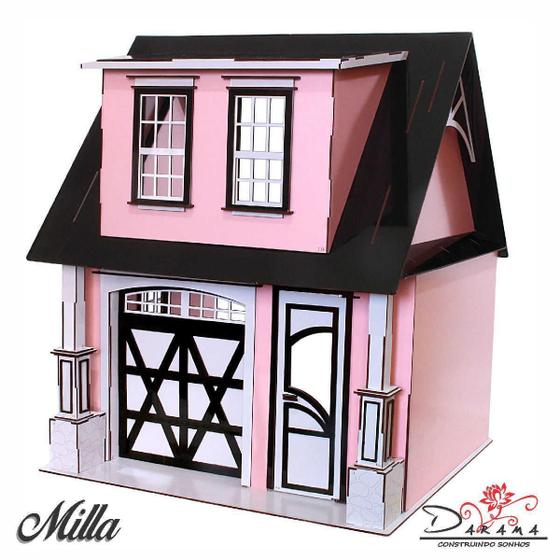 Imagem de Casa Bonecas Escala Barbie Com Garagem Milla Princesa Darama