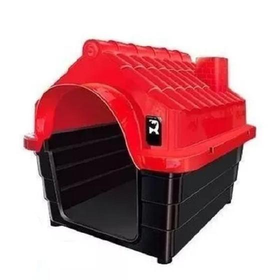 Imagem de Casa Cachorro Pequeno Raça Plástico Desmontável N2 Vermelho