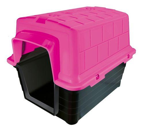 Imagem de Casa Casinha Caminha Para Pets Cães e Gatos Plastico Rosa n2 Furacão Pet