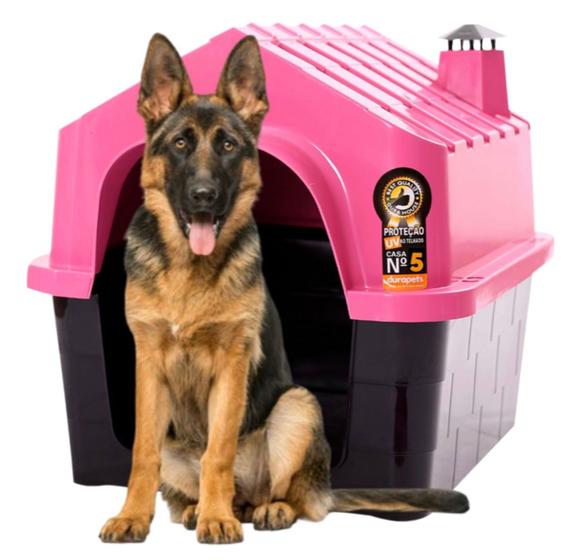 Imagem de Casa Casinha de Cachorro Rosa Porte Grande N5 - Durahouse