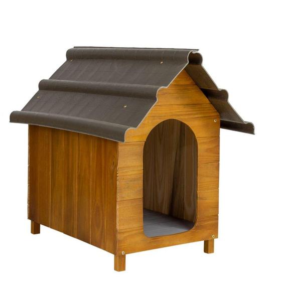 Imagem de Casa casinha de Madeira Cães Cachorro Telhado Ecológico N1 - CASINHA BETOVEN