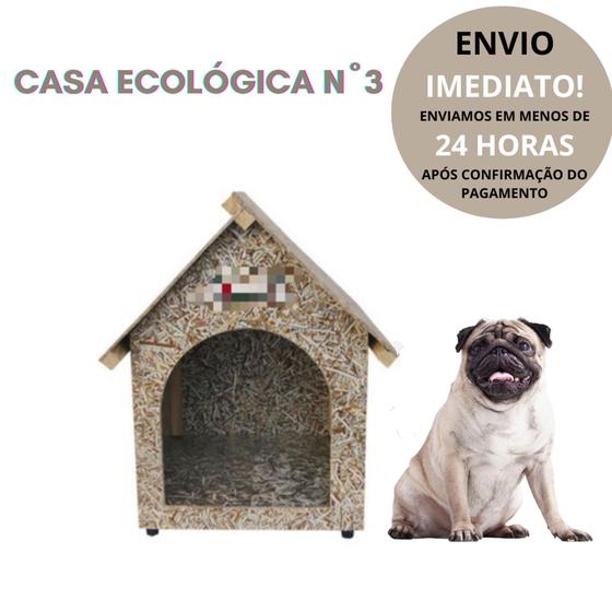 Imagem de Casa/casinha para cachorro madeira ecológica durável e resistente modelo Desmontável Nº3