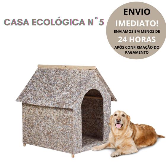 Imagem de Casa/casinha para cachorro madeira ecológica durável e resistente modelo Desmontável Nº5