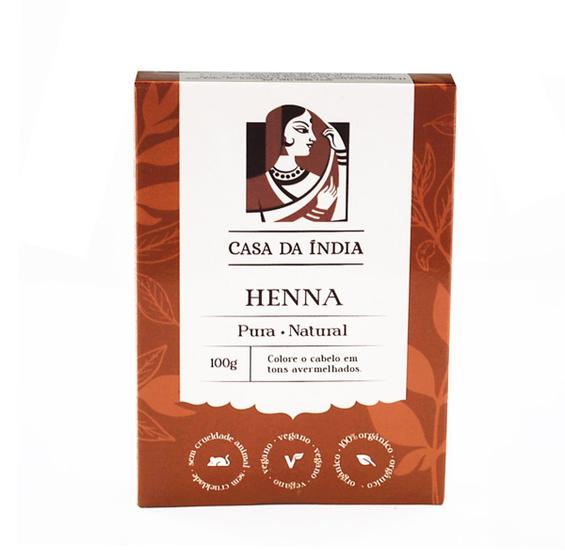 Casa da india henna 100% natural 100g - Tinta e Henna para Sobrancelhas