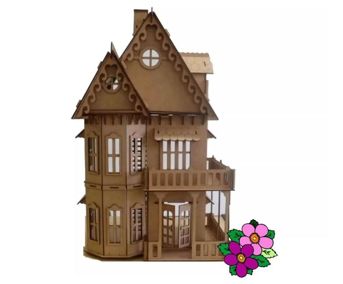 Imagem de Casa de Boneca Modelo C6  para Bonecas Polly, Barbie Pocket  ou Similares