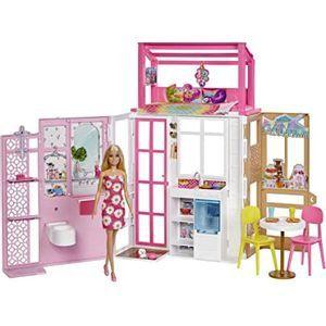 Imagem de Casa Glam Playset Com Barbie E Pets State - Mattel Hcd48