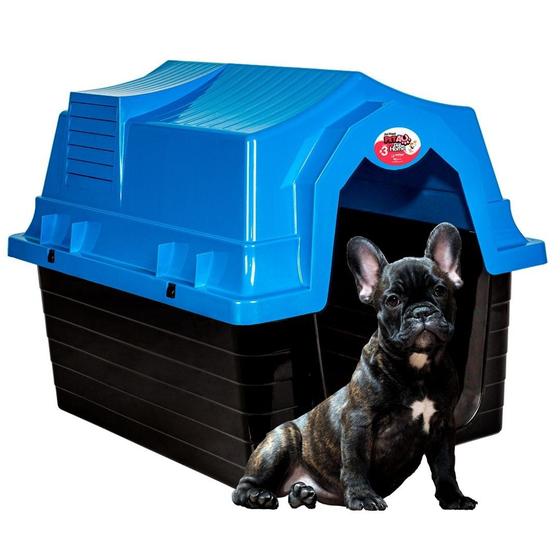 Casa Pet N3 Casinha Cães Cachorros Gatos Azul Menor preço em Casa Pet N3 Casinha Cães Cachorros Gatos Azul