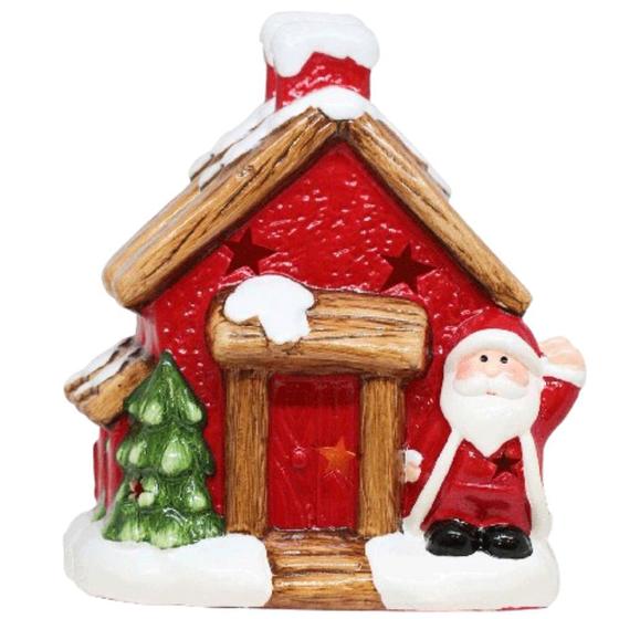 Imagem de Casa Vila Natalina Decorativa Natal Papai Noel 16 cm Magizi